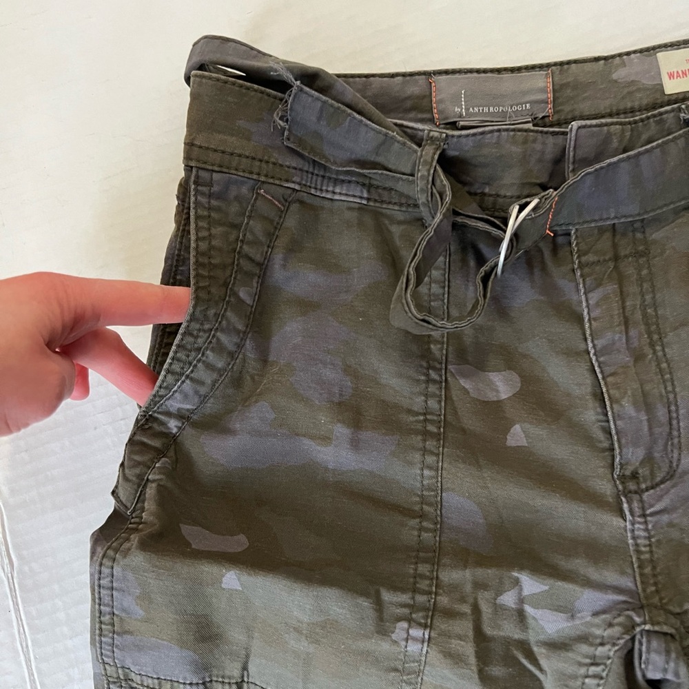 ANTHROPOLOGIE The Wanderer Moss Camouflage Pants Size 27 - Picture 7 of 9
